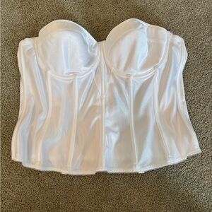 DOMINIQUE 44C White Strapless Boned Corset Longline Bridal Wedding